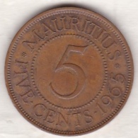 Ile Maurice , 5 Cents 1965 , Elizabeth II - Mauricio