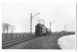 EDAM Environs (Pays Bas)  Carte Photo Tramway électrique Volendam Amsterdam 1955 - Edam