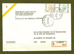 Aangetekende Brief Van Aalbeke Naar Brussel - 1970-1980 Elström