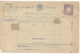 Bavaria 1874 (*) Post-Anweisung Mi.A8 - Otros & Sin Clasificación