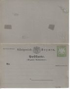 Bavaria 1876 Antwortkarte (*) P9 - Other & Unclassified
