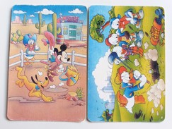 2 Pcs Pocket Calendars - Animations Uncle Scrooge, Mickey Mouse 2000 - Small : 1991-00