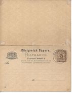 Bavaria 1895/96 Postkarte (o) P46/01 (Ludwigshaven 30.JUN.98)) - Otros & Sin Clasificación