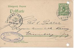 Bavaria 1903-07 Postkarte (o) P66/01 (Duerkheim-Eisenberg 28.DEZ. 03) - Other & Unclassified