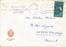 Norway Cover Sent To Denmark Oslo 7-9-1968 Singlke Franked MAP (Det Frivillige Skyttervesen 75 Ar) - Covers & Documents