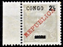 !										■■■■■ds■■ Congo 1911 AF#55b ** Overprint "Congo" 2,5 Réis VAR (x0872) - Portugees Congo