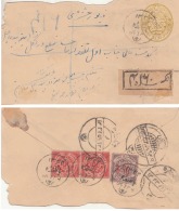 Hyderabad  1922 AD  1342 Hijri  8P  PS Envelope  Registered  Uprated Frankings   #  00682    D  Inde  Indian India - Hyderabad