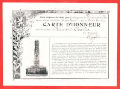 Carte D ' Honneur Decernée A Charles RENARD Ecole Garçons à  Philippeville En Decembre 1901 - Diploma's En Schoolrapporten