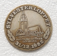 Medal Sylvesterloppet 31/12 1982 Masthuggskyrkan Goteborg - Gewerbliche