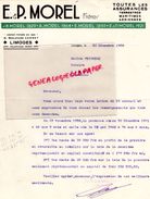 87 - LIMOGES- LETTRE E. & P. MOREL FRERES- ASSURANCES - 16 BOULEVARD CARNOT-1939 - Banque & Assurance