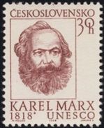 Czechoslovakia / Stamps (1968) 1664: Karl Marx (1818-1883) UNESCO; Painter: Milan Hegar - Karl Marx