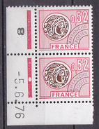 N° 139  Préoblitérés  Type Monnaie Gauloise: 1 Paire Coins Datés 5.6.76 - Vorausentwertungen