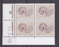 N° 143  Préoblitérés  Type Monnaie Gauloise: Bloc  Coins Datés 16.6.76 - Préoblitérés