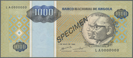 00038 Angola: Set Of 2 Specimen Notes Containing 1 Angolar 1999 And 1000 Angolares 1995 P. 135s, 143s, In Condition: UNC - Angola