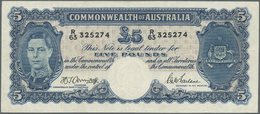 00070 Australia / Australien: 5 Pounds ND(1941) P. 27b, Folds In Paper, Pressed, No Holes Or Tears, Still Strongness In - Autres & Non Classés