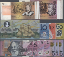 00080 Australia / Australien: Set Of 22 Banknotes From Different Series, Different Denominations From 1 To 50 Dollars, I - Other & Unclassified