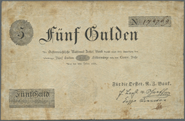 00113 Austria / Österreich: Oesterreichische National Zettel Bank 5 Gulden 1816, P.A54a, Very Nice Original Shape With S - Austria