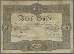 00117 Austria / Österreich:  Privilegirte Oesterreichische National-Bank 5 Gulden 1833, P.A68a, Hard To Find As An Issue - Austria