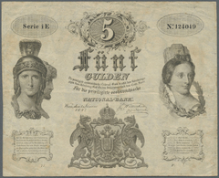 00121 Austria / Österreich: Privilegirte Oesterreichische National-Bank 5 Gulden 1847, P.A75, Great Original Shape With - Autriche