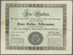 00124 Austria / Österreich: Privilegirte Oesterreichische National-Bank 1 Gulden 1848, P.A79, Great Original Shape With - Austria