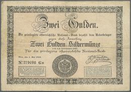 00125 Austria / Österreich: Privilegirte Oesterreichische National-Bank 2 Gulden 1848, P.A80, Rare Note In Good Conditio - Autriche