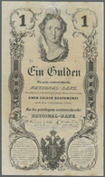 00126 Austria / Österreich: Privilegirte Oesterreichische National-Bank 1 Gulden 1848, P.A81, Lightly Toned Paper With A - Autriche