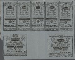 00082 Austria / Österreich: Uncut Sheet Of 7 FORMULAR Notes Containing 5, 10, 25, 50, 100, 500 And 1000 Gulden 1784 Unif - Austria