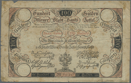 00102 Austria / Österreich: Wiener Stadt-Banco Zettel 100 Gulden 1806, P.A42a, Highly Rare Banknote In Worn Condition Wi - Autriche