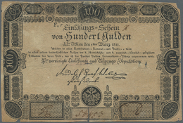 00107 Austria / Österreich: Privilegierte Vereinigte Einlösungs- Und Tilgungs-Deputation 100 Gulden 1811, P.A49a, Extrao - Austria