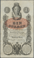 00130 Austria / Österreich: 1 Gulden 1858 P. A84, Used With Several Folds And Creases, Staining On Back Side, Condition: - Austria