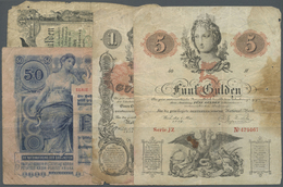 00133 Austria / Österreich: Small Lot With 4 Banknotes Comprising 1 Gulden 1858 P.A84, 5 Gulden 1859 P.A88, 1 Gulden 186 - Autriche