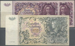 00146 Austria / Österreich: Small Set With 3 Banknotes 2 X 50 Schilling 1951 P.130 And 100 Schilling 1949 2. Auflage P.1 - Autriche