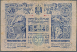 00168 Austria / Österreich: Oesterreichisch-ungarische Bank / Osztrak-magyar Bank 50 Kronen 1902, P.6, Several Folds And - Autriche