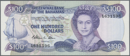 00229 Bahamas: 100 Dollars  L. 1974 (1984), P.49 With A Very Tiny Dint At Lower Left Corner, Otherwise Perfect, Conditio - Bahamas