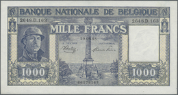 00283 Belgium / Belgien: 1000 Francs 1945 P. 128b, In Condition: AUNC. - [ 1] …-1830 : Prima Dell'Indipendenza