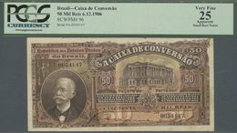 00335 Brazil / Brasilien:  Caixa De Conversão 50 Mil Reis December 6th 1906, P.96, Apparently Rusty Stains And Several F - Brasile