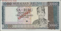 00359 Brunei: 1000 Ringgit ND Specimen P. 12 In Condition: AUNC. - Brunei