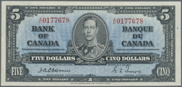 00470 Canada: 5 Dollars 1937 In Excellent Condition, Just A Slightly Horizontal Fold At Center. Condition: XF - Canada