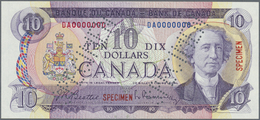 00474 Canada: 10 Dollars 1971 Specimen P. 88as, Zero Serial Numbers, Specimen Perforation In Condition: AUNC. - Canada