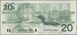 00480 Canada: 20 Dollars 1991 P. 97b With Error Print On Back Side, Partial Print Of The Front Mirrored Print Visible, C - Canada