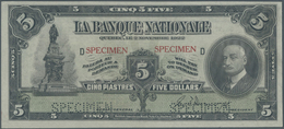 00483 Canada: La Banque Nationale 5 Dollars 1922 SPECIMEN, P.S871s With Ovpt. And Perforation Specimen And Excellent Con - Canada