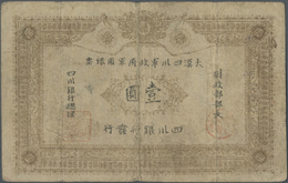 00565 China: Ta Han Szechuan Military Government 1 Yuan ND(1912) P. S3948a, Issued And Original Note. There Are Forgerie - Chine