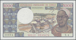 00582 Congo / Kongo: 1000 Francs ND P. 3c, 2 Pinholes At Upper Left, Light Vertical Folds, Condition: XF. - Unclassified