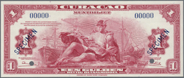 00607 Curacao: 1 Gulden 1947 SPECIMEN, P.35bs With Punch Hole Cancellation At Lower Margin, Specimen Overprint At Left A - Other - America