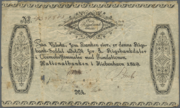 00638 Denmark  / Dänemark: 1 Rigsbankdaler 1819 Nationalbanken I Kiøbenhavn, P.A53, Very Rare Note In Well Worn Conditio - Denmark