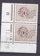 N° 143  Préoblitérés  Type Monnaie Gauloise: 1 Paire Coins Datés 16.6.76 - Precancels