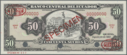 00678 Ecuador: 50 Sucres 1982 Specimen P. 116bs In Condition: UNC. - Ecuador