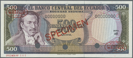 00679 Ecuador: 500 Sucres ND Specimen P. 119s In Condition: UNC. - Equateur