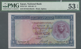 00695 Egypt / Ägypten: Egypt: 1 Pound 1954 P. 30, PMG Graded 53 AUNC EPQ. - Egitto