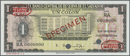 00702 El Salvador: 1 Colon 1966 Specimen P. 100as In Condition: UNC. - El Salvador